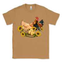 Toasted Coconut western coop animals farm chicken chick rooster sunflowers Classic Tee - Artiststas