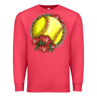 Cardinal Western Softball With Roses Premium Sweatshirt - LillyAllenDesigns