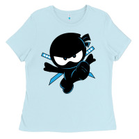 Baby Blue ninja kid Ladies Tee - Unal Design