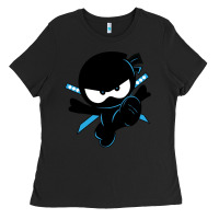 Black ninja kid Ladies Tee - Unal Design