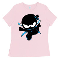 Bubblegum Pink ninja kid Ladies Tee - Unal Design