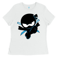 White ninja kid Ladies Tee - Unal Design