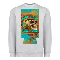 Heather Grey dead tired fueled by coffee 12 oz can cooler  (slim) Heavyweight Sweatshirt - Artiststas