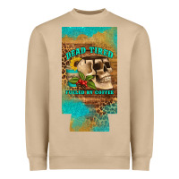 Mushroom dead tired fueled by coffee 12 oz can cooler  (slim) Heavyweight Sweatshirt - Artiststas