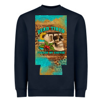 Navy dead tired fueled by coffee 12 oz can cooler  (slim) Heavyweight Sweatshirt - Artiststas