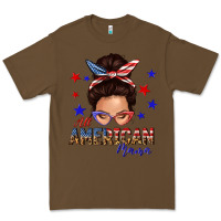 Cacao all american mama messy bun Premium Tee - texasbilliewilder