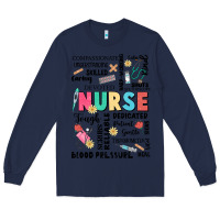 Navy nurse word Long Sleeve Tee - JahusDesignShop