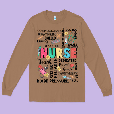 Nurse Word Long Sleeve Tee Designed By Jahusdesignshop