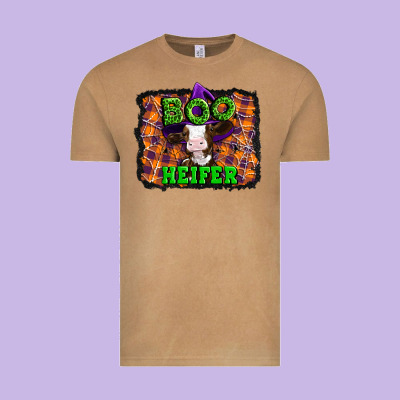 Boo Heifer Halloween Vintage Tee Designed By Artiststas