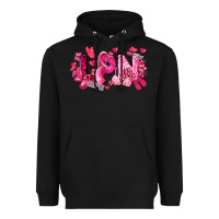 Black lpn breast cancer certified nursing assistant Heavyweight Hoodie - LillyAllenDesigns