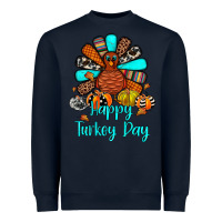 Navy happy turkey day Heavyweight Sweatshirt - JahusDesignShop