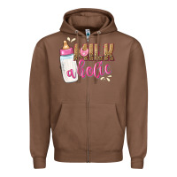 Chestnut milkaholic girls Zipper Hoodie - NancyCooperArtShop