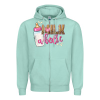 Seafoam milkaholic girls Zipper Hoodie - NancyCooperArtShop