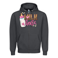 Smoke milkaholic girls Zipper Hoodie - NancyCooperArtShop
