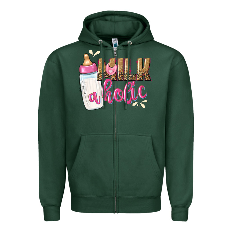 Milkaholic Girls Zipper Hoodie by NancyCooperArtShop | Teevron