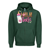 Sports Green milkaholic girls Zipper Hoodie - NancyCooperArtShop