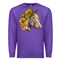 Appaloosa Horse With Sunflowers Premium Sweatshirt | Teevron