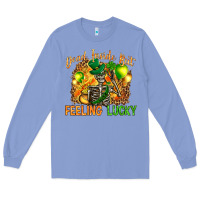 Colony Blue dead inside but feeling lucky Long Sleeve Tee - NancyCooperArtShop
