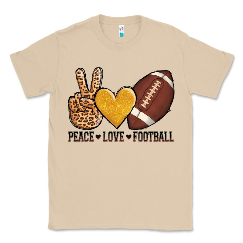 Peace Love Football Classic Tee by AdoDesignShop | Teevron