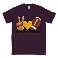 Plum peace love football Classic Tee - AdoDesignShop
