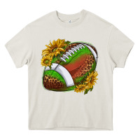 Cream footballwithsunflowers Heavy Core Tee - texasbilliewilder