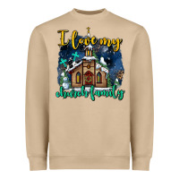 Mushroom Christmas church and snow   ı love my church family Heavyweight Sweatshirt - AdoDesignShop
