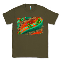 Army Green westerb aztec and leopard background Classic Tee - AdoDesignShop