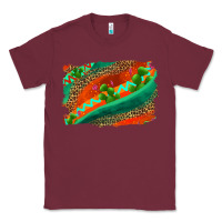 Burgundy westerb aztec and leopard background Classic Tee - AdoDesignShop