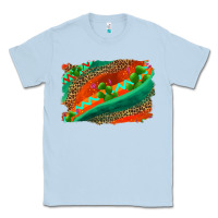 Dusty Blue westerb aztec and leopard background Classic Tee - AdoDesignShop