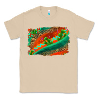 Mushroom westerb aztec and leopard background Classic Tee - AdoDesignShop
