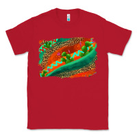 Red westerb aztec and leopard background Classic Tee - AdoDesignShop