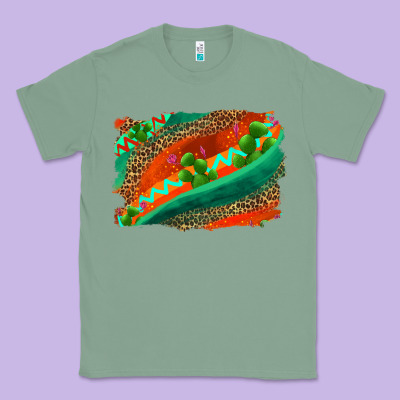 Westerb Aztec And Leopard Background Classic Tee Designed By Adodesignshop