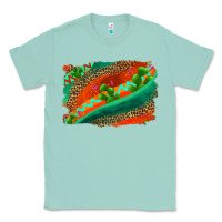 Seafoam westerb aztec and leopard background Classic Tee - AdoDesignShop