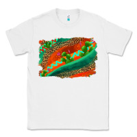 White westerb aztec and leopard background Classic Tee - AdoDesignShop