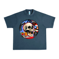 Midnight Navy police skull and police equipment Urban Heavy Tee - AdoDesignShop