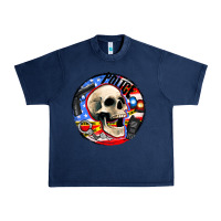 Navy police skull and police equipment Urban Heavy Tee - AdoDesignShop