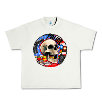 Police Skull And Police Equipment Urban Heavy Tee | Teevron