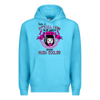 Ocean Blue I'm A Pitbull Mom Just Like A Normal Mom Premium Hoodie - Bettercallsaul