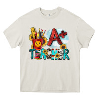 Cream a  teacher Heavy Core Tee - Zillion Design Studio