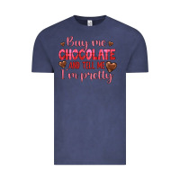 Vintage Denim buy me chocolate and tell me i'm pretty Vintage Tee - JahusDesignShop