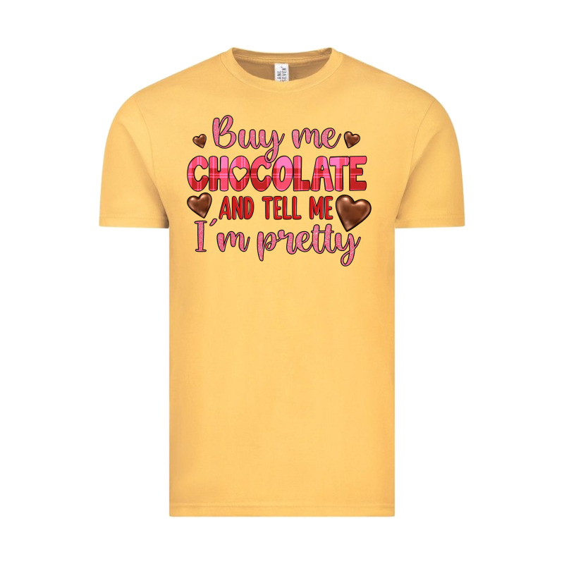 Buy Me Chocolate And Tell Me I'm Pretty Vintage Tee by JahusDesignShop | Teevron