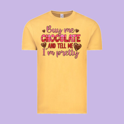 Buy Me Chocolate And Tell Me I'm Pretty Vintage Tee Designed By Jahusdesignshop