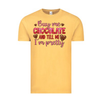 Vintage Mustard buy me chocolate and tell me i'm pretty Vintage Tee - JahusDesignShop
