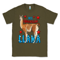 Army Green All American Lama Classic Tee - LillyAllenDesigns