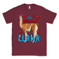 Burgundy All American Lama Classic Tee - LillyAllenDesigns