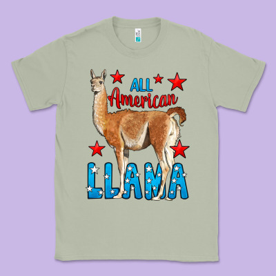 All American Lama Classic Tee Designed By Lillyallendesigns