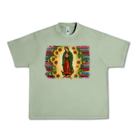 Oil Green serape our lady of guadalupe Urban Heavy Tee - JahusDesignShop