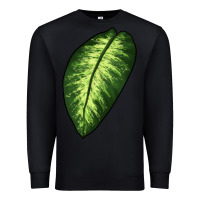 Black Dumb Cane Leaf Premium Sweatshirt - LillyAllenDesigns