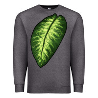Charcoal Heather Dumb Cane Leaf Premium Sweatshirt - LillyAllenDesigns