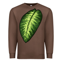 Chestnut Dumb Cane Leaf Premium Sweatshirt - LillyAllenDesigns